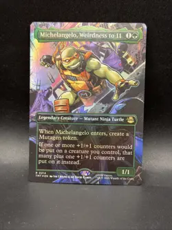 Michelangelo, Weirdness to 11 0214 Showcase Foil Ninja Turtles TMT MTG - Image 1