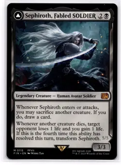 Sephiroth, Fabled SOLDIER 115 Mythic FINAL FANTASY Magic: The Gathering NM - Image 1