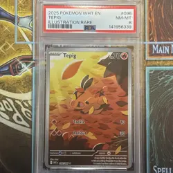 2025 POKEMON WHT EN-WHITE FLARE ILLUSTRATION RARE #096 TEPIG PSA 9 - Image 1