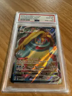 DREDNAW VMAX 015/073 HOLO RARE VMAX CHAMPION'S PATH POKEMON PSA10 - Image 1