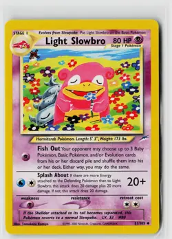 Pokemon Neo Destiny #051/105 Light Slowbro - Image 1