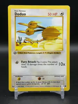 Pokemon Base Set Common Doduo 48/102 1st Edition Shadowless Grey Stamp MP - Image 1