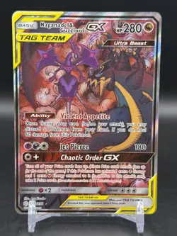 Naganadel & Guzzlord GX 224/236 Alternate Full Art Cosmic Eclipse Tag Team NM - Image 1