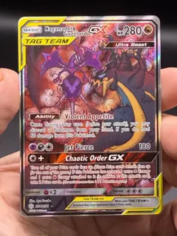 Naganadel & Guzzlord GX 224/236 Alternate Full Art Cosmic Eclipse Tag Team NM - Image 3