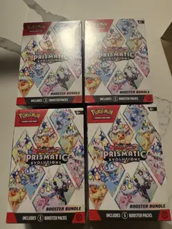 Pokemon TCG Scarlet & Violet Prismatic Evolutions Booster Bundle 6 Pack LOT OF 4 - Image 1