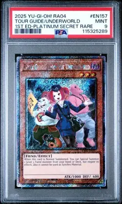 Tour Guide From The Underworld *PSA 9* RA04-EN157 *Platinum Secret Rare* Yugioh - Image 1