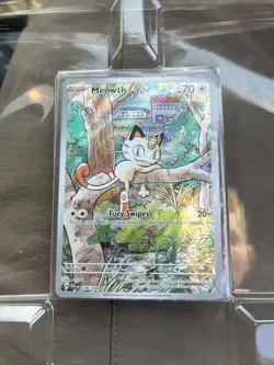 Pokemon TCG Meowth Illustration Rare Full Art Phantasmal Flames 106/094 - Image 1