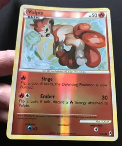 Vulpix 75/95 HGSS Call of Legends REVERSE HOLO Heartgold Pokemon Card Exc - Image 3