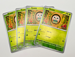Rowlet Reverse Holo 003/064 x4 4x Pokemon Card Shrouded Fable 2024 Playset - Image 1