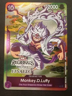 One Piece TCG Regionals Finalist Cards - Luffy P-041 Law ST03-008 Kid P-003 EN - Image 2