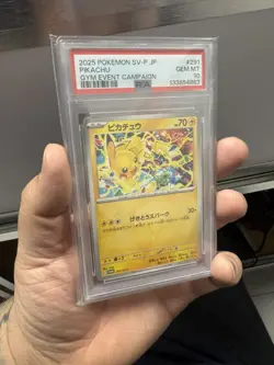 2025 POKEMON JPN SV-P PROMO GYM EVENT CAMPAIGN #291 PIKACHU PSA 10 GEM MINT TCG - Image 3