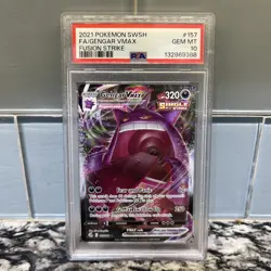 2021 GENGAR #157 VMAX SWSH FUSION STRIKE POKEMON PSA 10 GEM MINT - Image 1