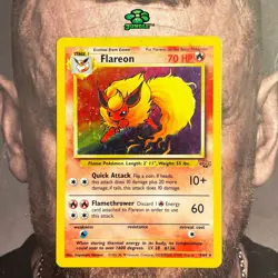 Pokemon Flareon 3/64 Jungle Holo MP Rare Unlimited - Image 1