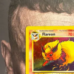 Pokemon Flareon 3/64 Jungle Holo MP Rare Unlimited - Image 2