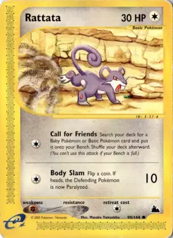 Rattata 090/144 - Skyridge - Pokemon - MP - Image 1