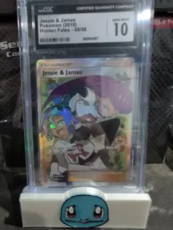 Pokemon TCG Jessie & James Hidden Fates Holo Full Art Ultra Rare 68/68 CGC 10 - Image 1