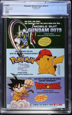 Pokemon: Pikachu Shocks Back #1 - CGC 9.8 - NM/MT - Newsstand 1999 - Image 2