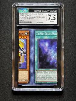 CGC 7.5 ERROR Yugioh The Most Distant, Deepest Depths POTE-EN090 MAJOR MISCUT! - Image 1