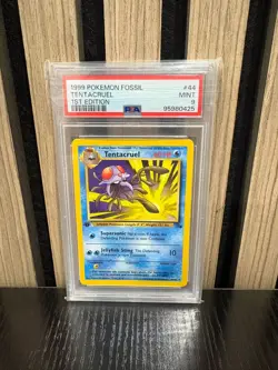 1999 Pokemon Fossil Tentacruel PSA 9 Mint First 1st Edition 44/62 Rare Card - Image 1