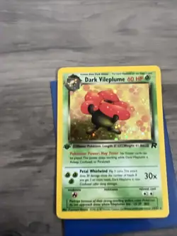 Pokemon TCG Dark Vileplume 1st Edition Holo Rare Card 13/82 - Image 1