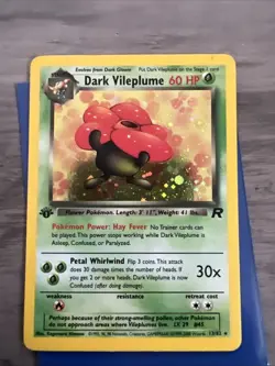 Pokemon TCG Dark Vileplume 1st Edition Holo Rare Card 13/82 - Image 2