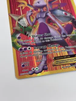 Pokemon Mewtwo EX (Secret Rare) Full Art 164/162 BREAKthrough 2015 Card - Image 2