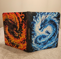 TCGGuard Fire & Ice Dragon 9 Pocket Trading Card Binder 900 Card Capacity 50 Pg - Image 1