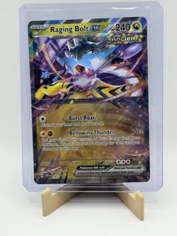 Raging Bolt ex Pokemon Card TCG Paradox Rare Holo Scarlet Violet Collectible - Image 1