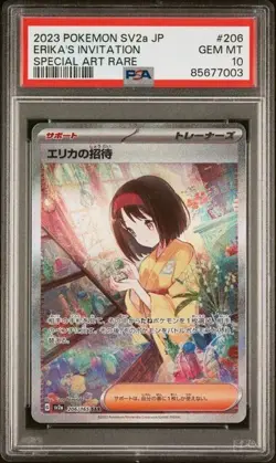 PSA 10 Erika's Invitation 206/165 Sv2a: Pokemon Card 151 Holo Japanese - Image 1