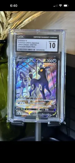 CGC 10 Umbreon V 244/184 VMAX Climax S8b CSR Pokemon Card Japanese - Image 1
