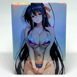High School Dxd Akeno Himejima Goddess Anime Waifu ACG Foil Card - Image 1