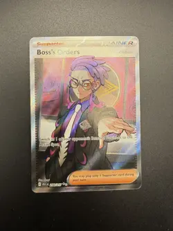 Pokemon Boss's Orders Corbeau Trainer Supporter Full Art Ultra Rare ASC 256/217 - Image 1