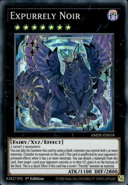 Expurrely Noir - Super Rare 1st Edition AMDE-EN018 - NM - YuGiOh - Image 1