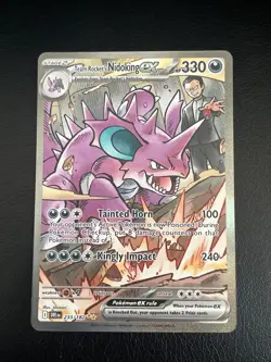 Team Rockets Nidoking EX 233/182 Destined Rivals SIR Pokemon TCG NM - Image 1