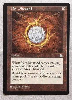 Wizards Mox Diamond Stronghold Rare Artifact Card English 1998 Dan Frazier - Image 2