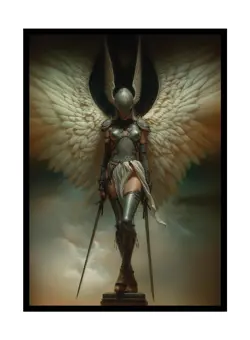 Katomula 100 MTG Card Sleeves with 100 Inner Sleeves, Textured Back Art Angel - Image 1