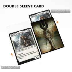 Katomula 100 MTG Card Sleeves with 100 Inner Sleeves, Textured Back Art Angel - Image 3