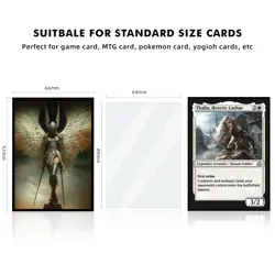 Katomula 100 MTG Card Sleeves with 100 Inner Sleeves, Textured Back Art Angel - Image 4