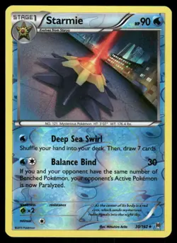 Pokemon Cards Starmie 30/162 Reverse Holo BREAKthrough XY NM - Image 1