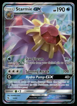 Pokemon Cards Starmie GX 14/68 Hidden Fates Holo Rare GX NM *2 - Image 1