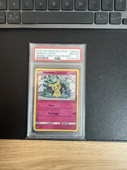 Pokemon Cards - PSA 10 Mimikyu SM163 - Team Up Single Pack Promo - MINT - PSA10 - Image 1