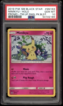 Pokemon Cards - PSA 10 Mimikyu SM163 - Team Up Single Pack Promo - MINT - PSA10 - Image 2