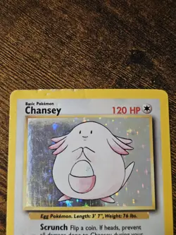 Chansey 3/102 Holo Rare Base Set Pokemon Card - Image 2