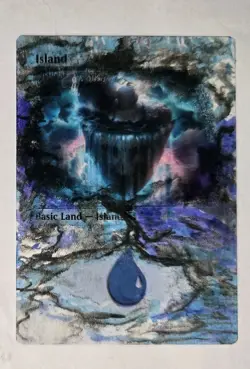 Magic The Gathering - Jumpstart - Island #50 ALTERED - Image 1