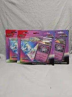 Prismatic Evolutions Tech Sticker Collection | Sealed Blister Pack x3 | Pokemon - Image 1