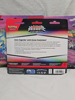 Prismatic Evolutions Tech Sticker Collection | Sealed Blister Pack x3 | Pokemon - Image 3