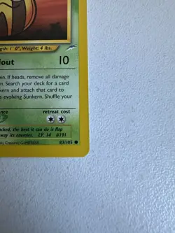 Sunken 1st Edition 83/105 Neo Destiny WOTC Vintage Pokemon - Image 5