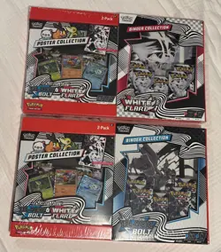 Pokemon Scarlet & Violet Black Bolt White Flare Binder & Poster 2-Pack Box Qty 2 - Image 1