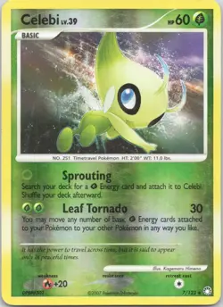2007 Diamond & Pearl - Mysterious Treasures Celebi Basic/Rare Holo #7 - Image 1