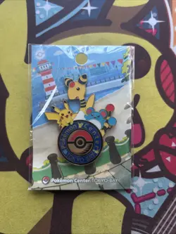 Pokemon Center Pin Badge - Pikachu Tokyo Bay - Japan Exclusive - New - Image 1